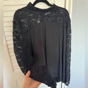 Eloquii Black Lace Blouse